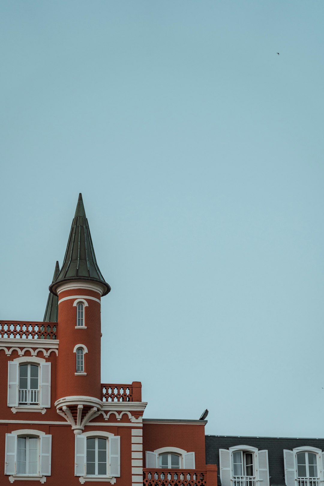 red and black concrete building