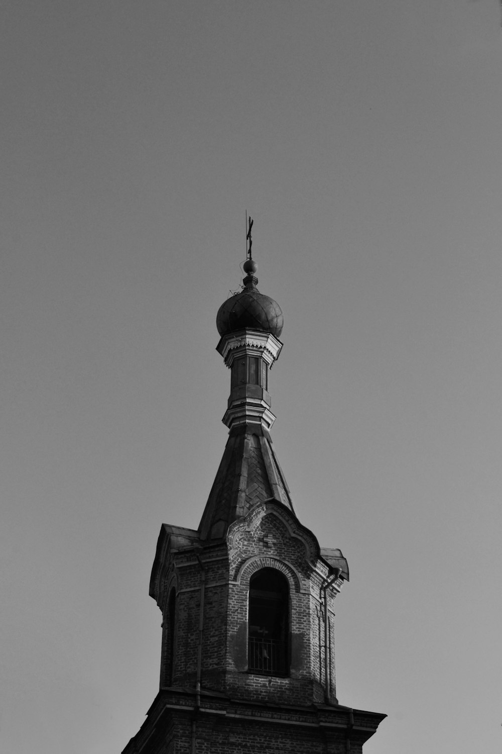 grayscale photo of concrete building