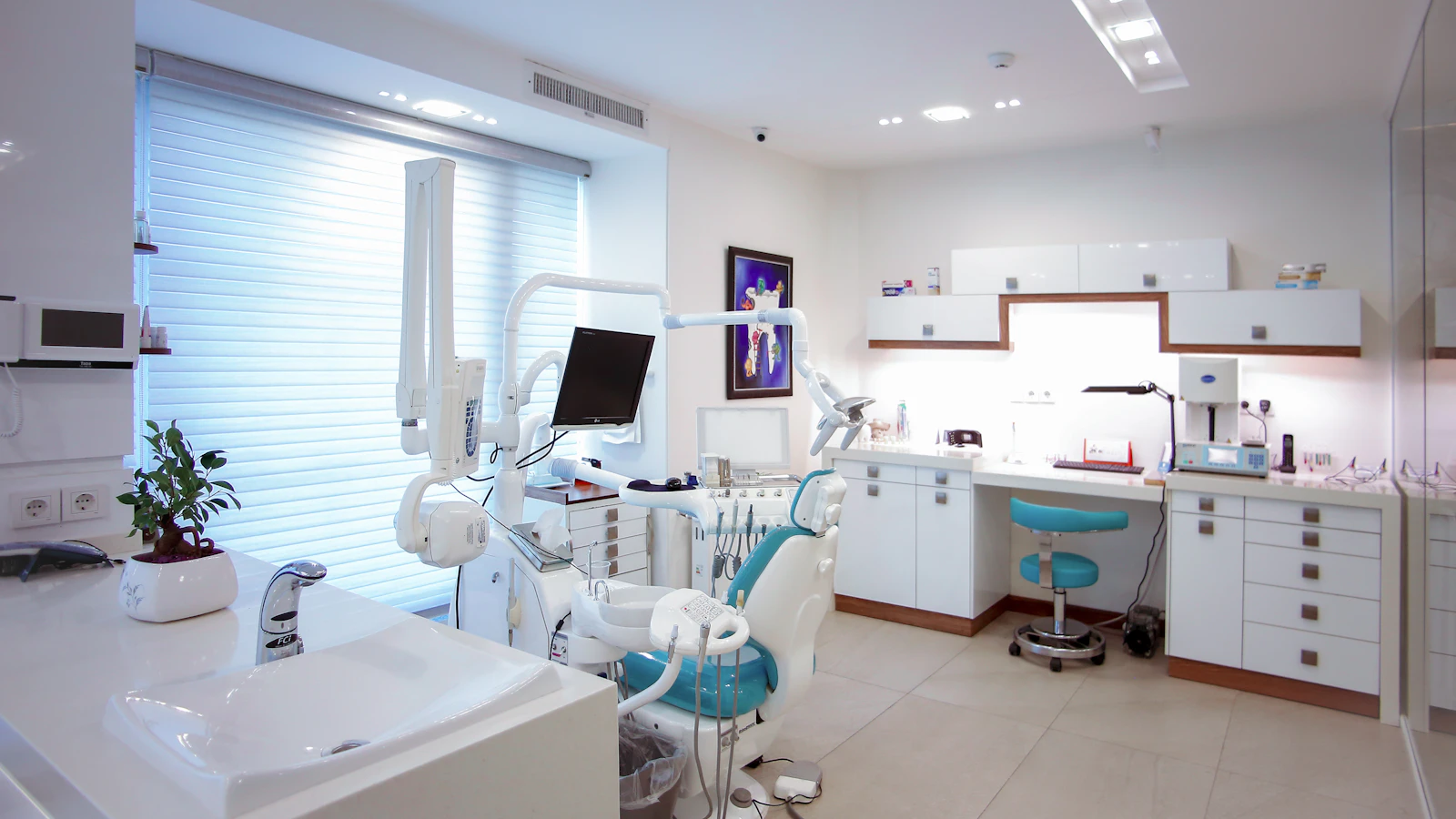 Bright, modern dental clinic with a calm welcoming atmosphere