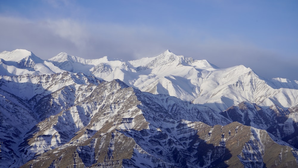 snow covered mountain during daytime