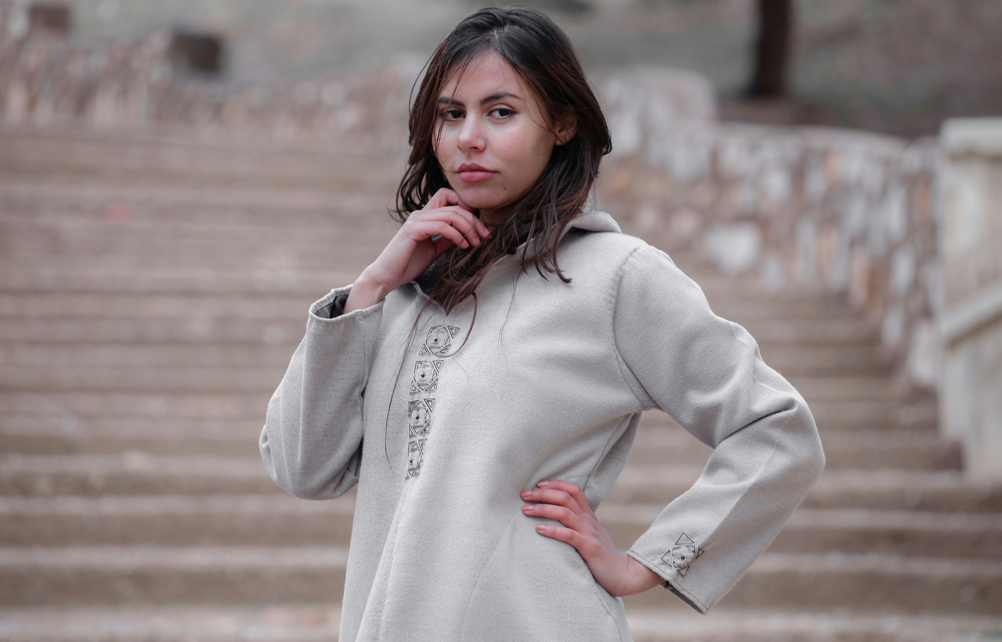 woman in white long sleeve shirt