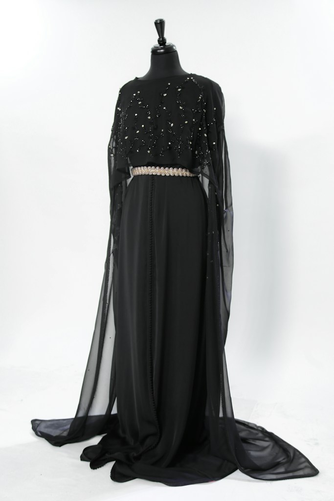 Black Sequin Gown
