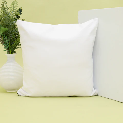Textured Cotton Cushion Cover, Ivory