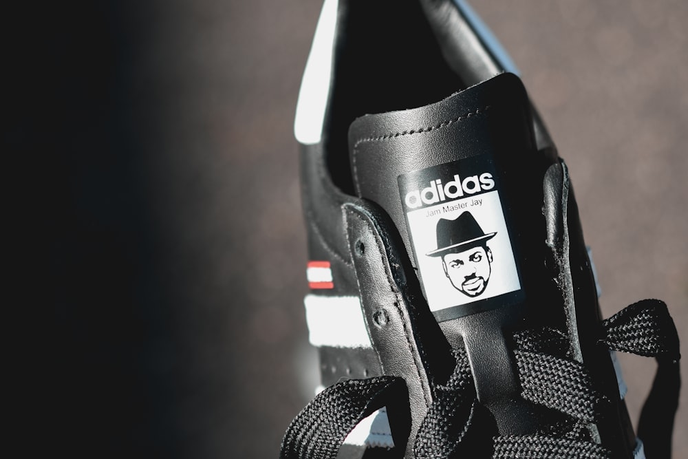 black and white adidas shoe