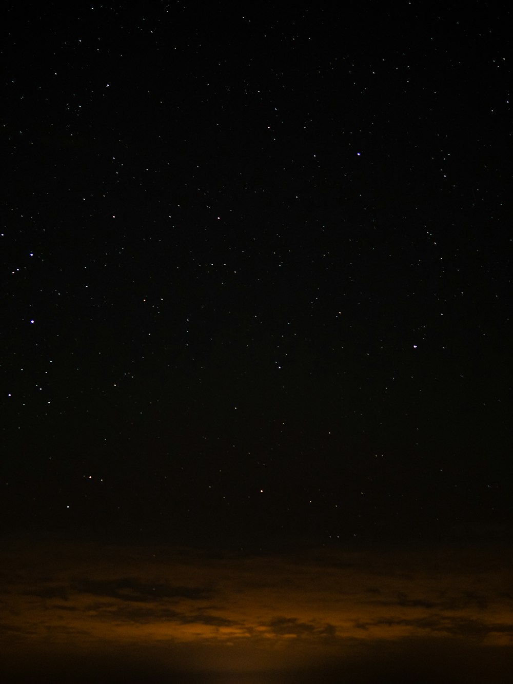 black and white starry night