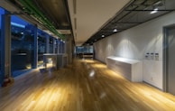 brown wooden parquet floor inside building