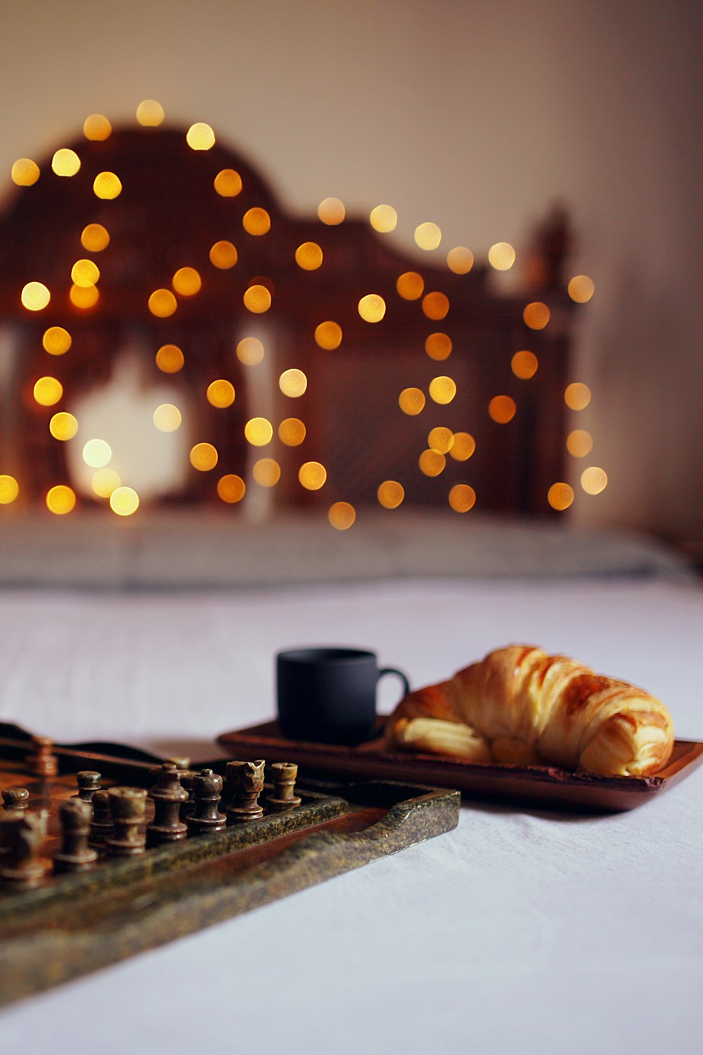 brown bread on black tray