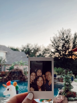 family picture in black frame