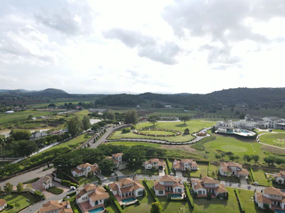 aerial view of green grass field during daytime
