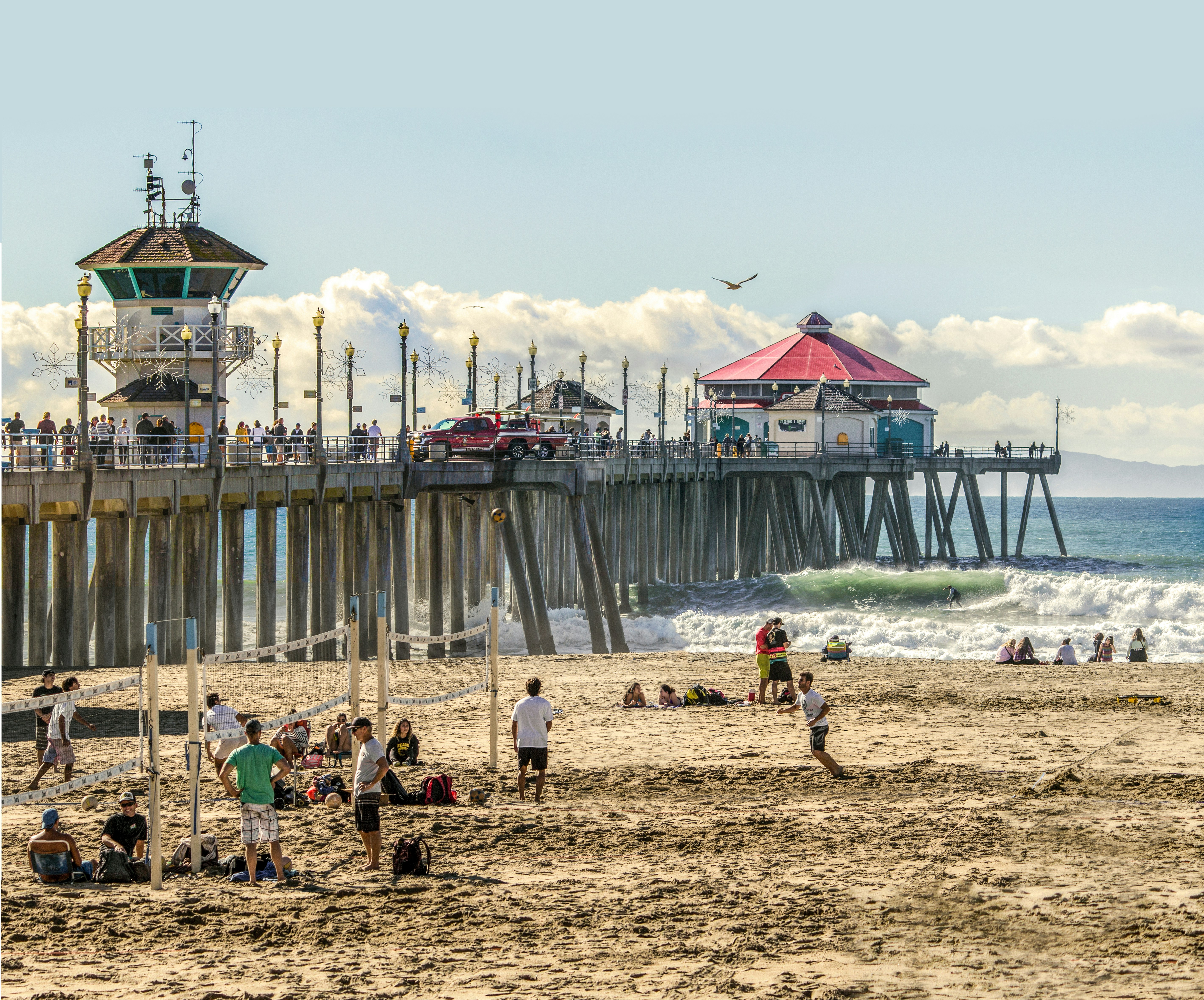 Surfing in Huntington Beach