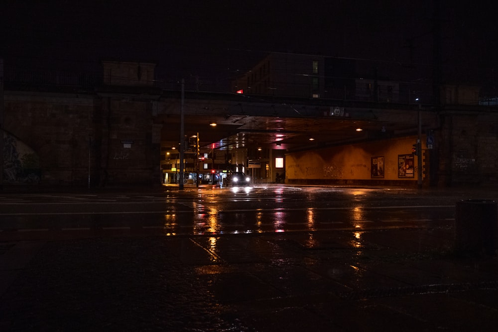 cars on road during night time