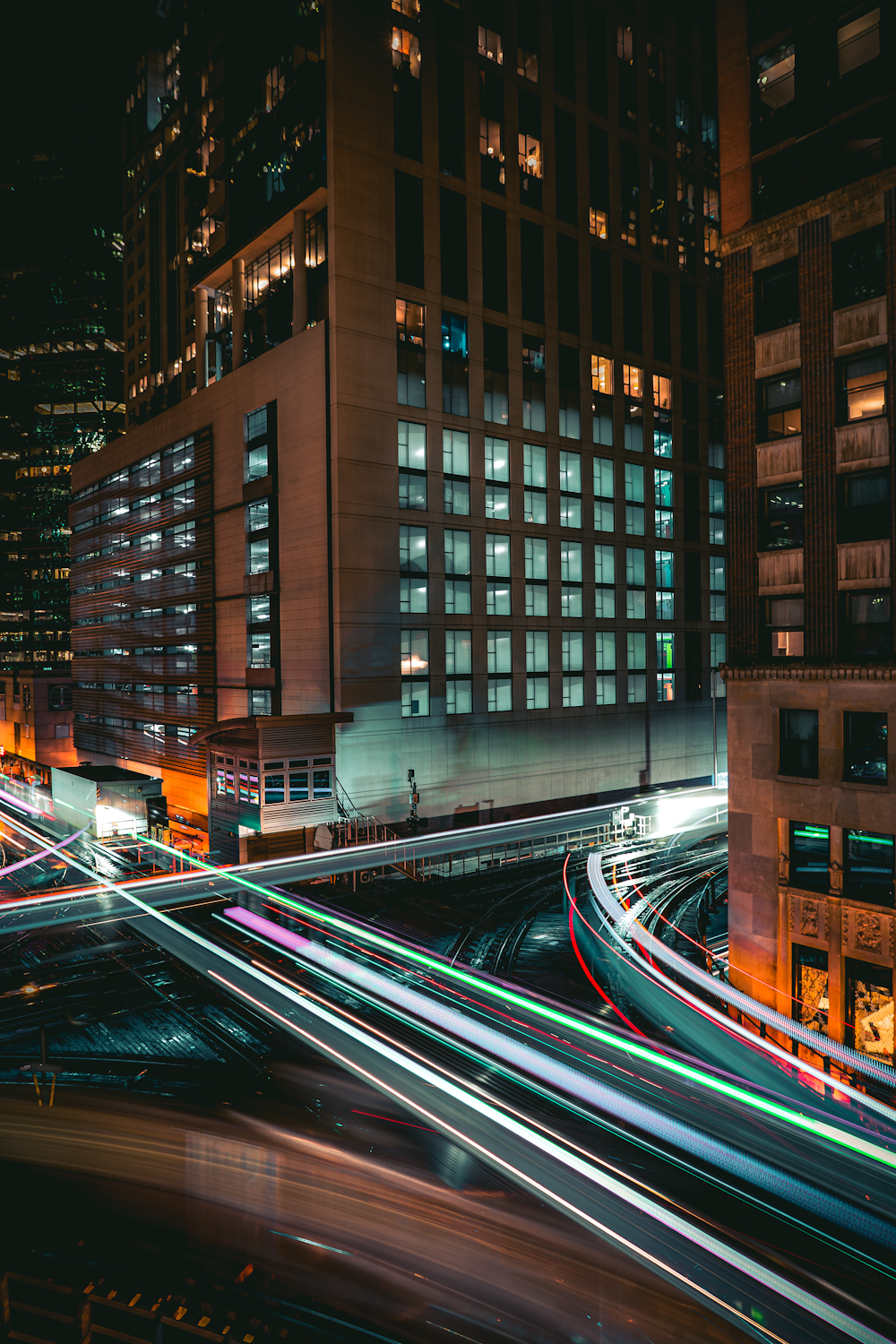 time lapse photography of cars on road during night time