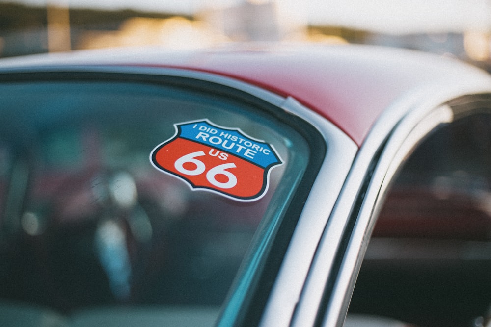 red and silver car door