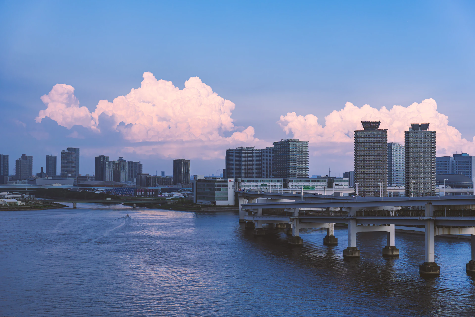 Tokyo waterfront at dusk