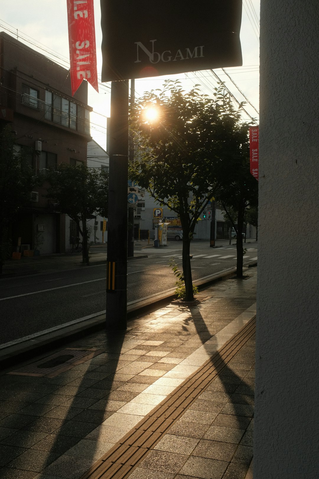 black and white street light