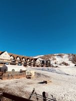 A ridesleeve™ Airshield sleeve securely wrapped around skis, strapped to a car roof rack under a cloudy sky.