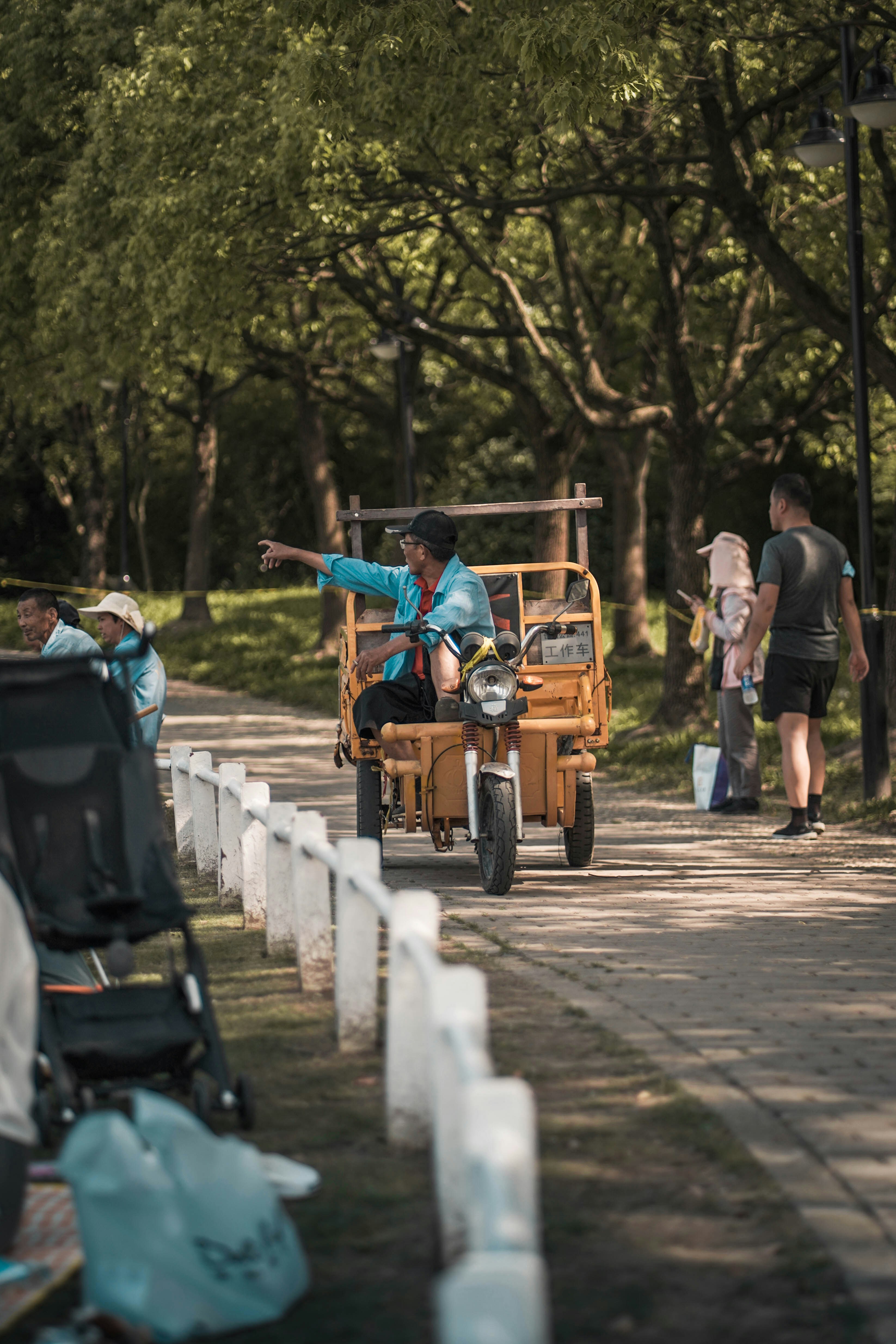 People riding on brown wooden cart during daytime photo – Free Portrait ...