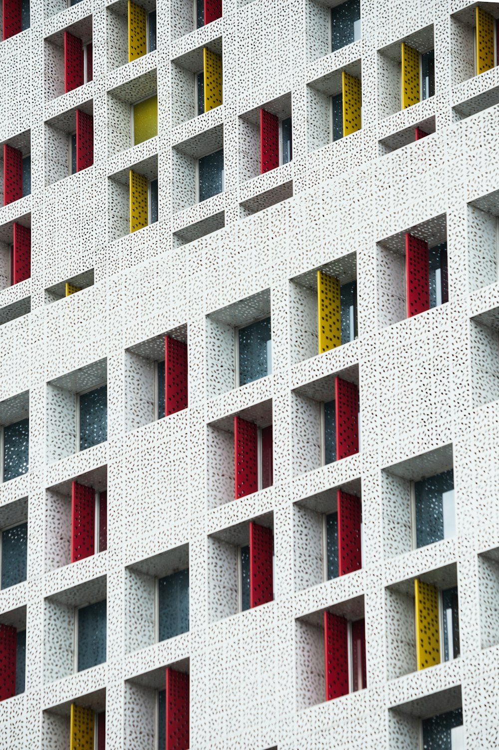 white and red concrete building