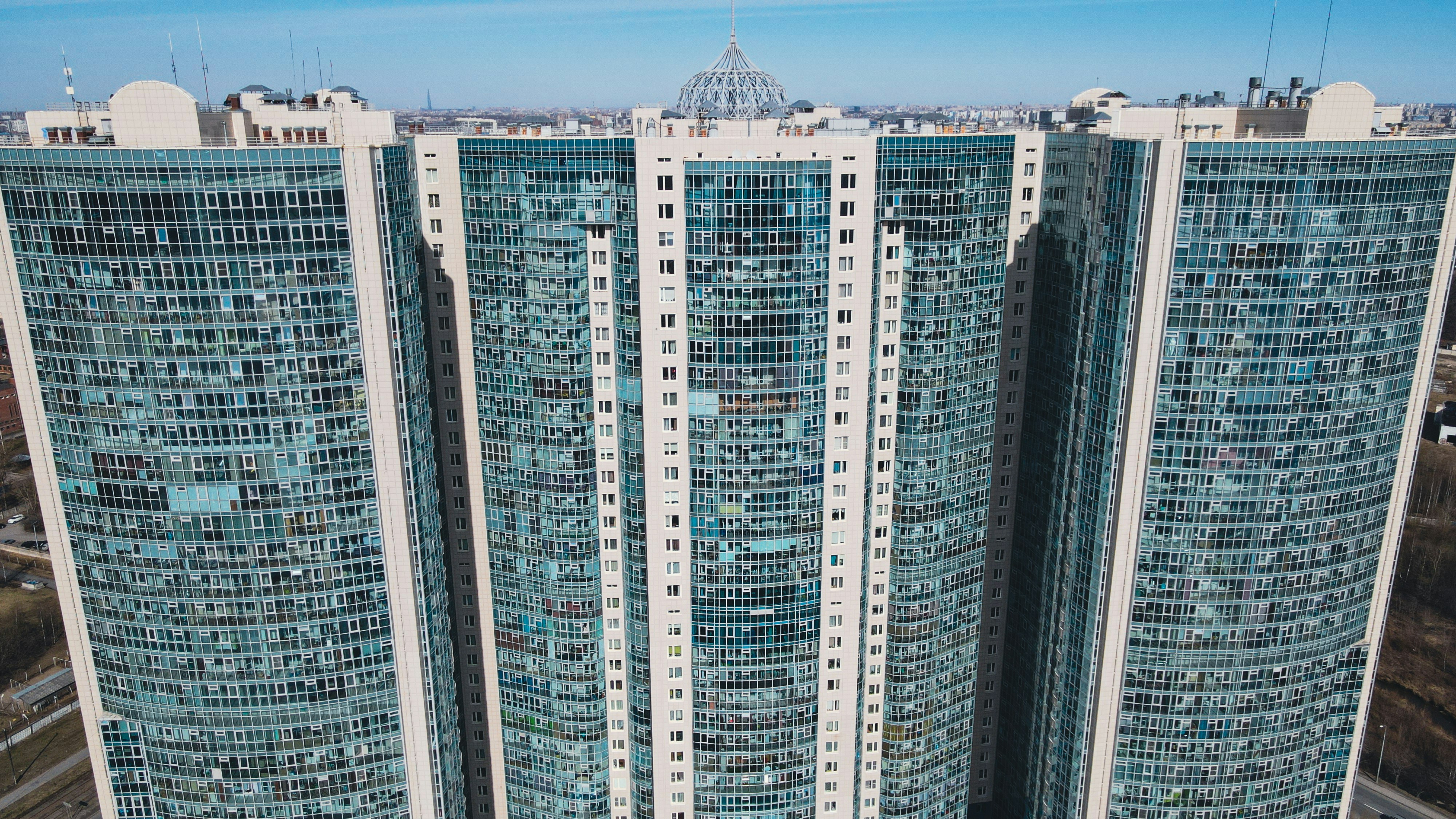 white and black high rise building