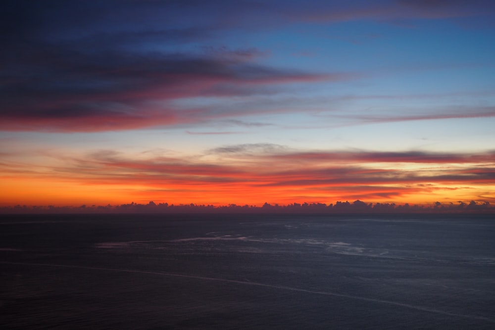 clouds and blue sky during sunset