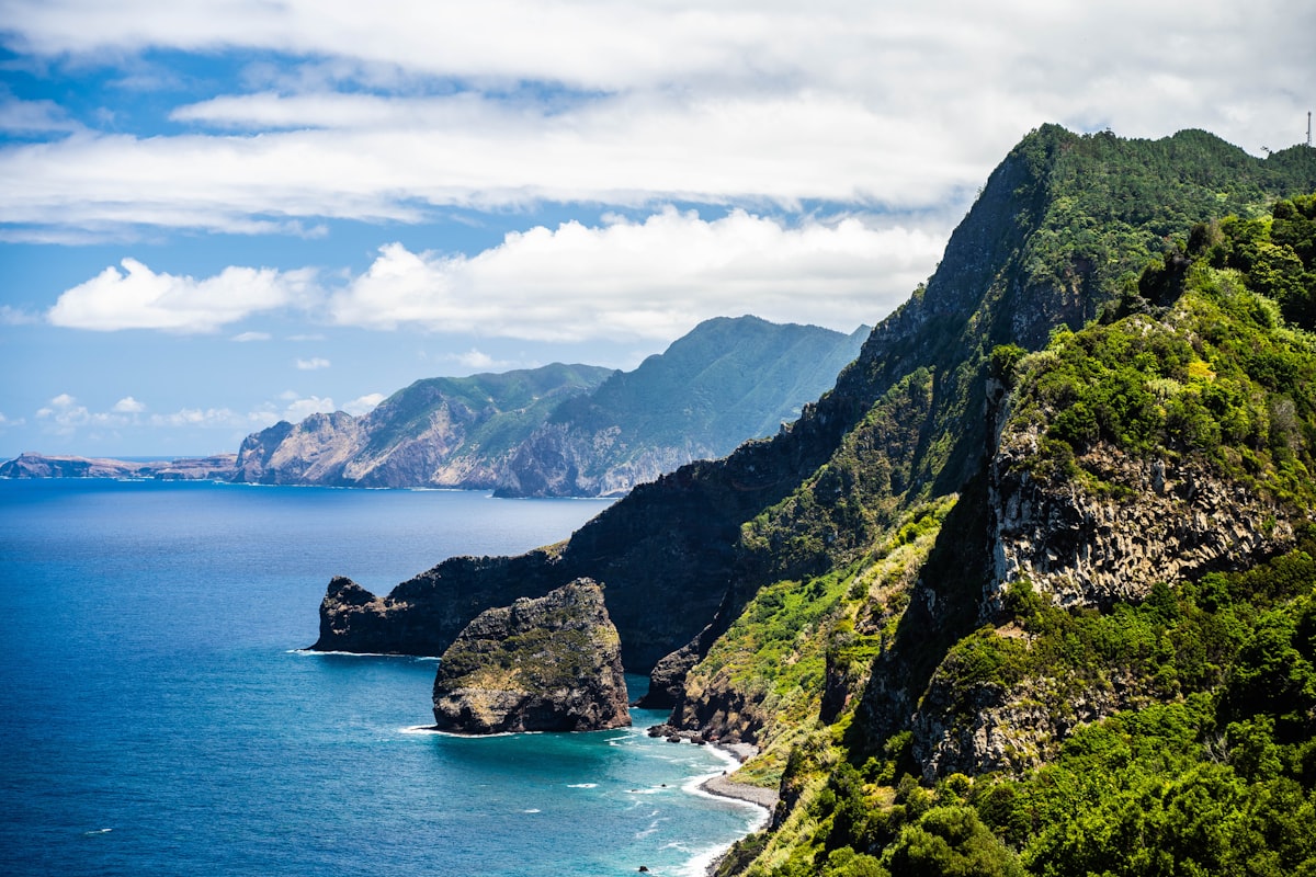 Madeira December — Funchal illuminated for New Year celebrations over the bay