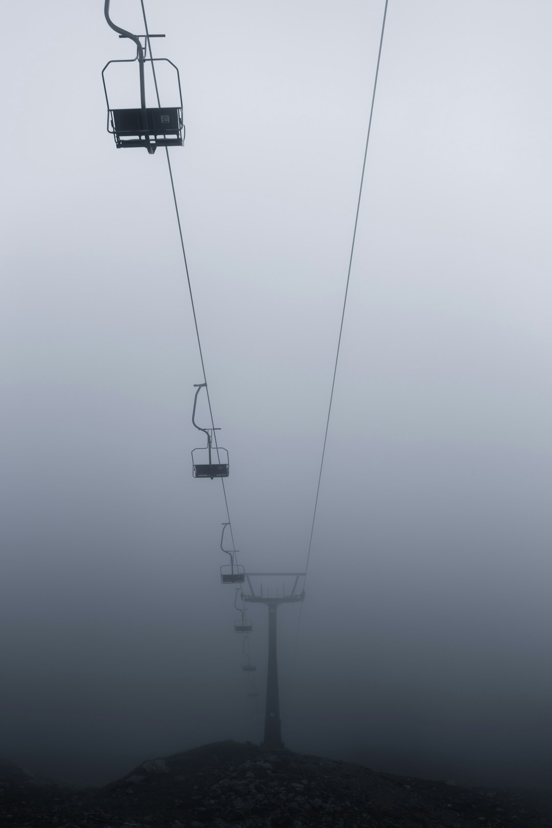 cable cars over the clouds