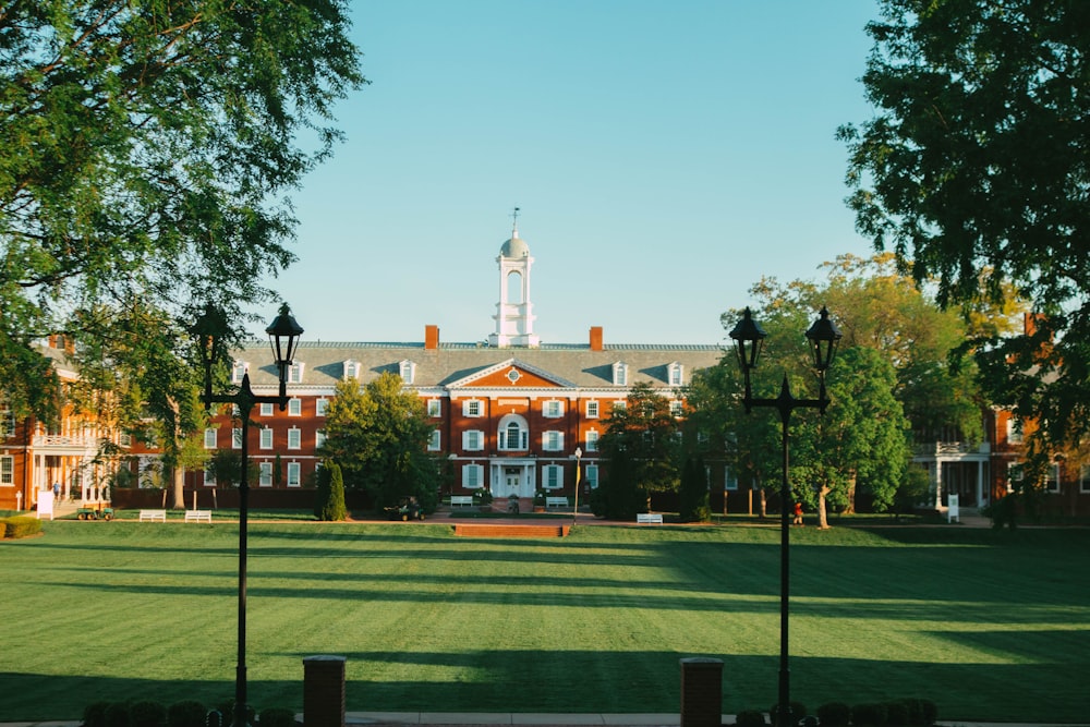 a large building with a clock tower on top of it