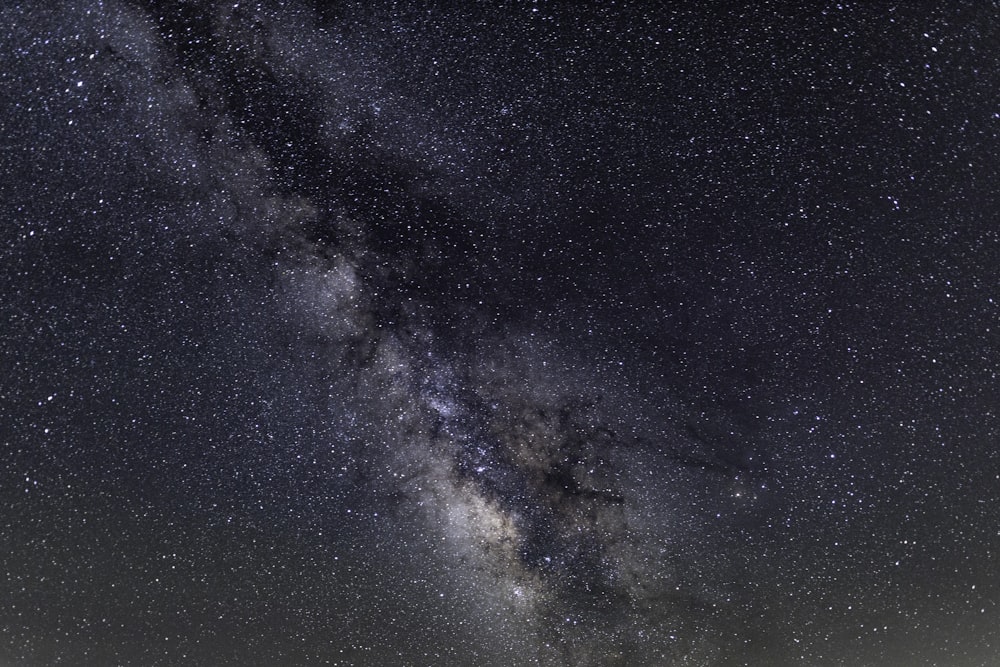 blue and white starry night sky