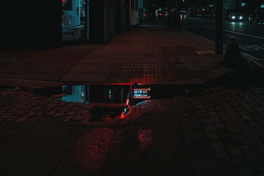 red and white led signage