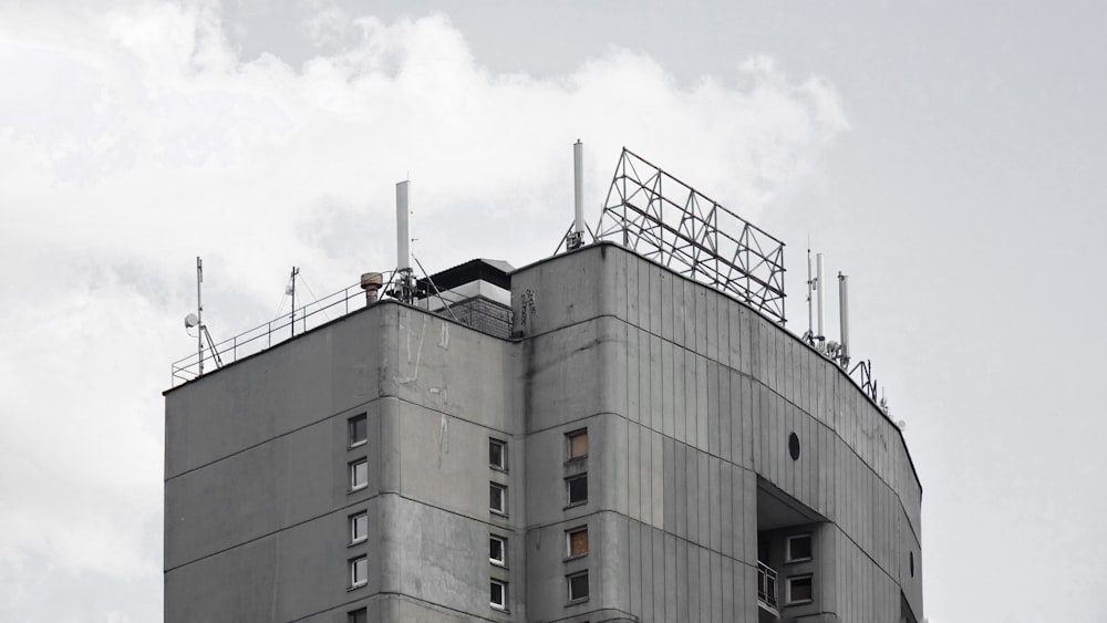 white concrete building under white sky during daytime