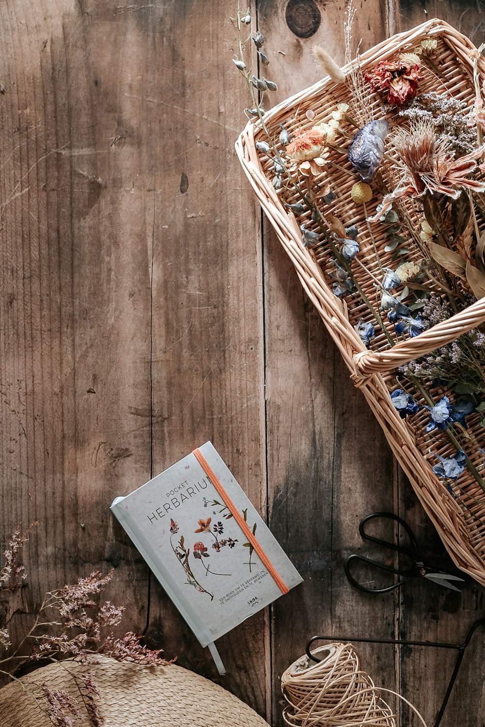 happy birthday greeting card on brown woven basket