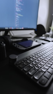 black and gray laptop computer