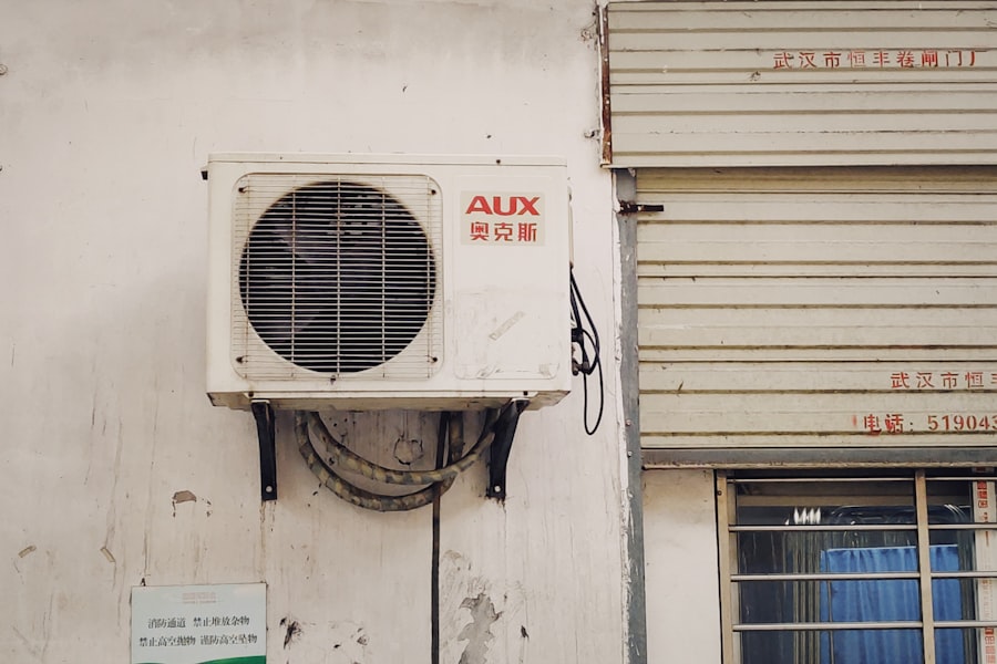 Air conditioning unit outside home