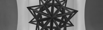 black and white wooden star wall decor