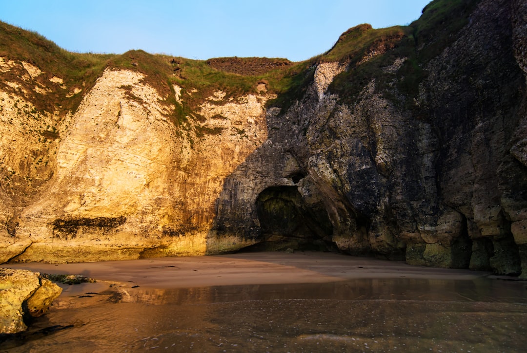 brown rock formation on beach during daytime