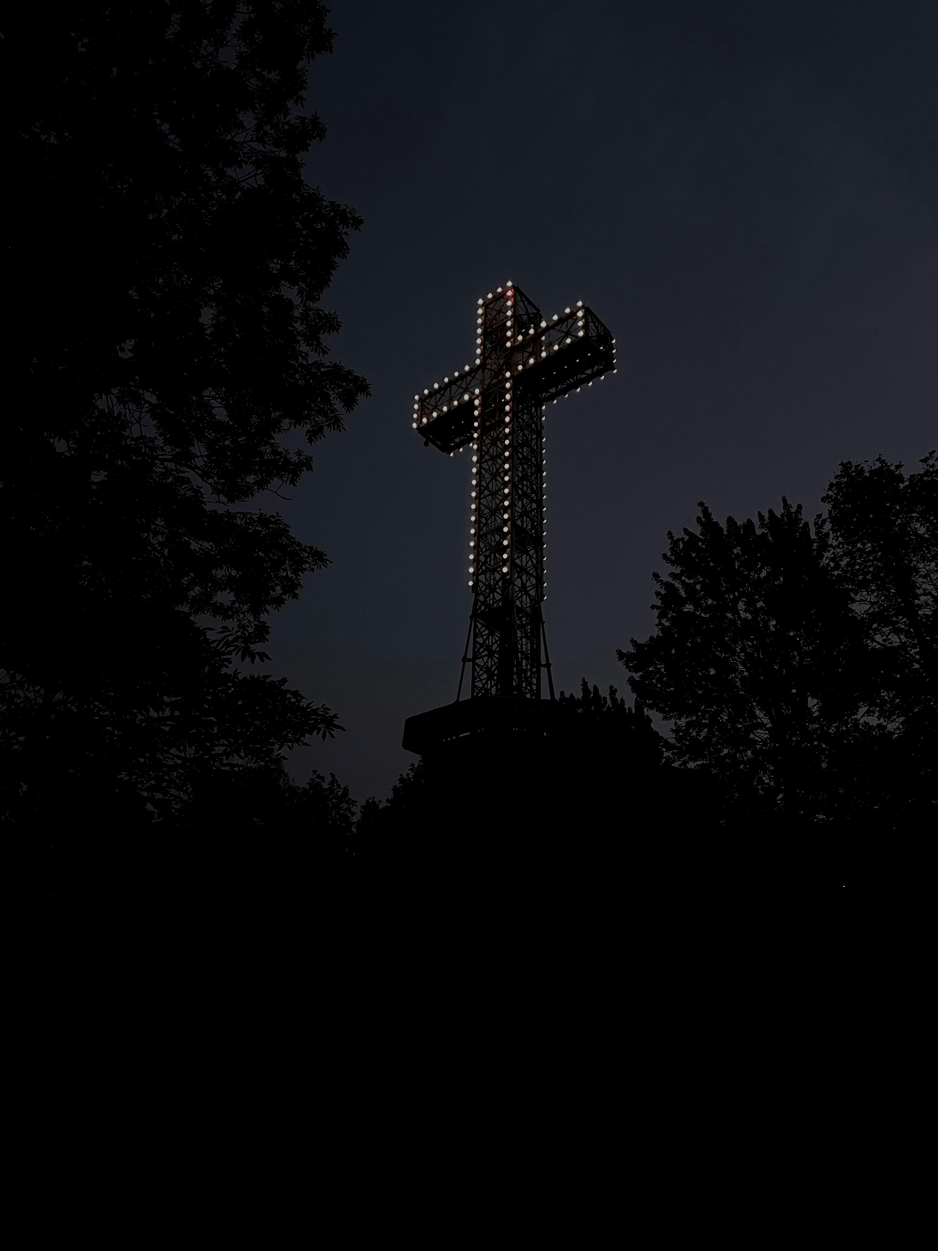 brown tower under blue sky during night time