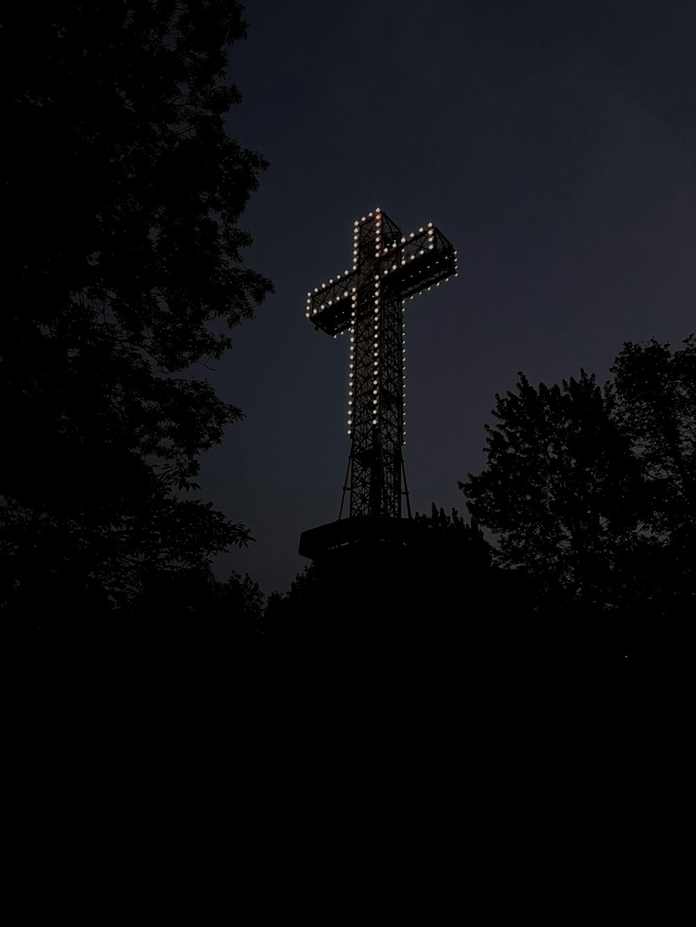 brown tower under blue sky during night time