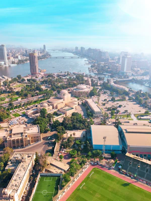 Aerial view of downtown Cairo