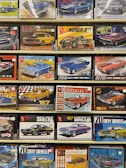 blue and white car die cast model collection
