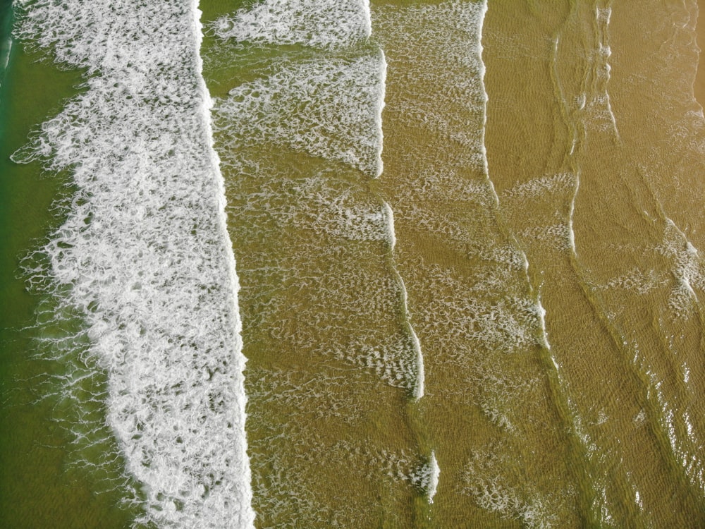 Vue aérienne d’un champ d’herbe verte pendant la journée