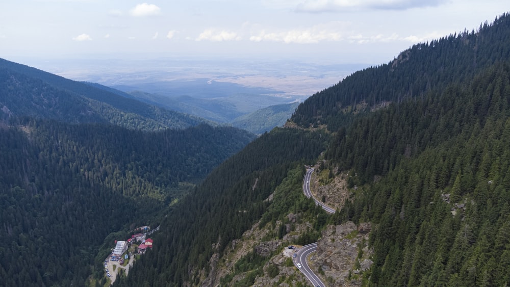 aerial view of green mountains during daytime