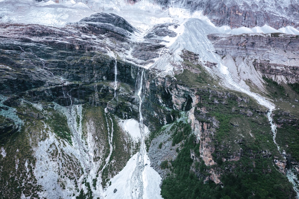 green and gray rocky mountain