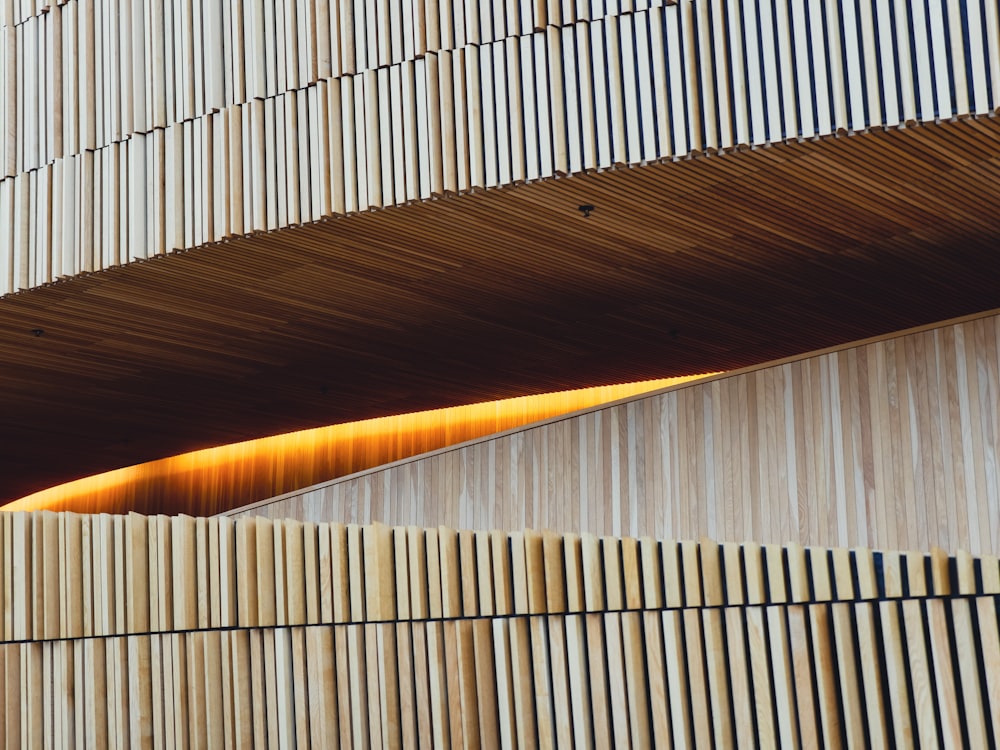 brown and white wooden ceiling