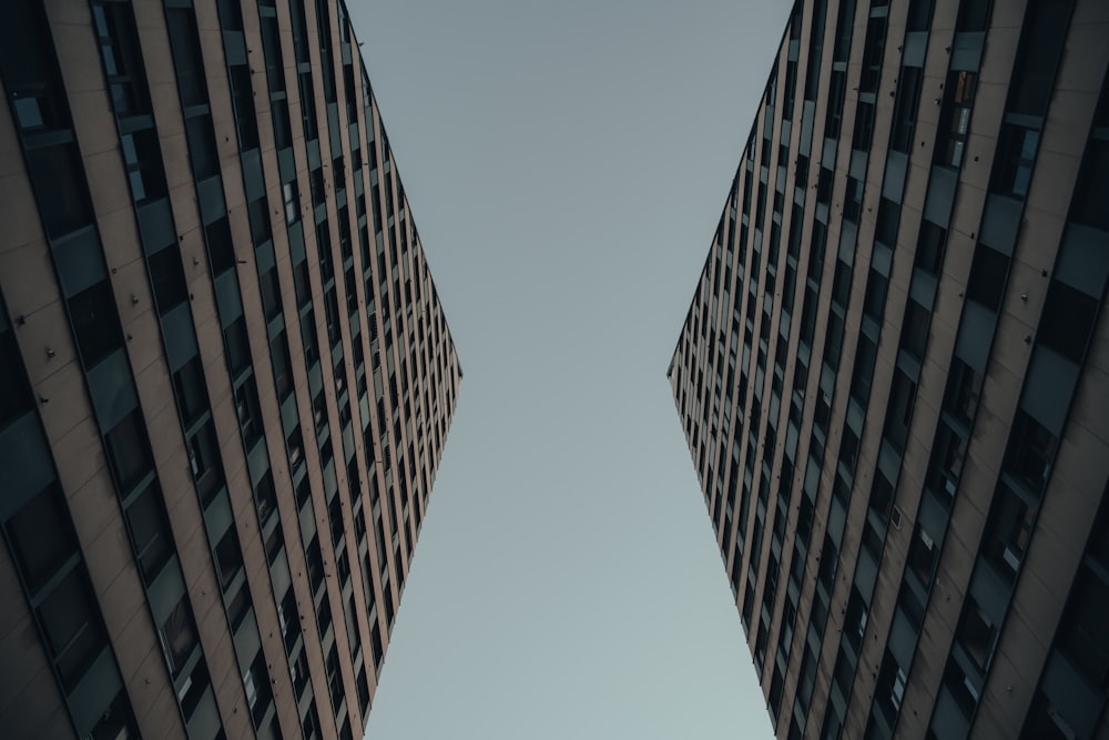 low angle photography of high rise building