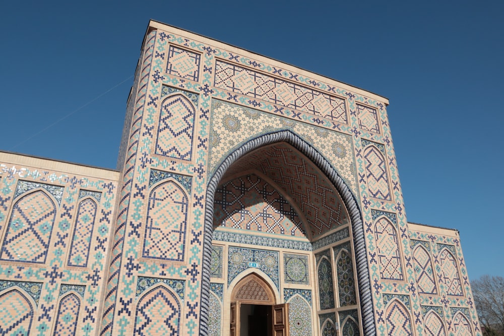 brown and white floral building