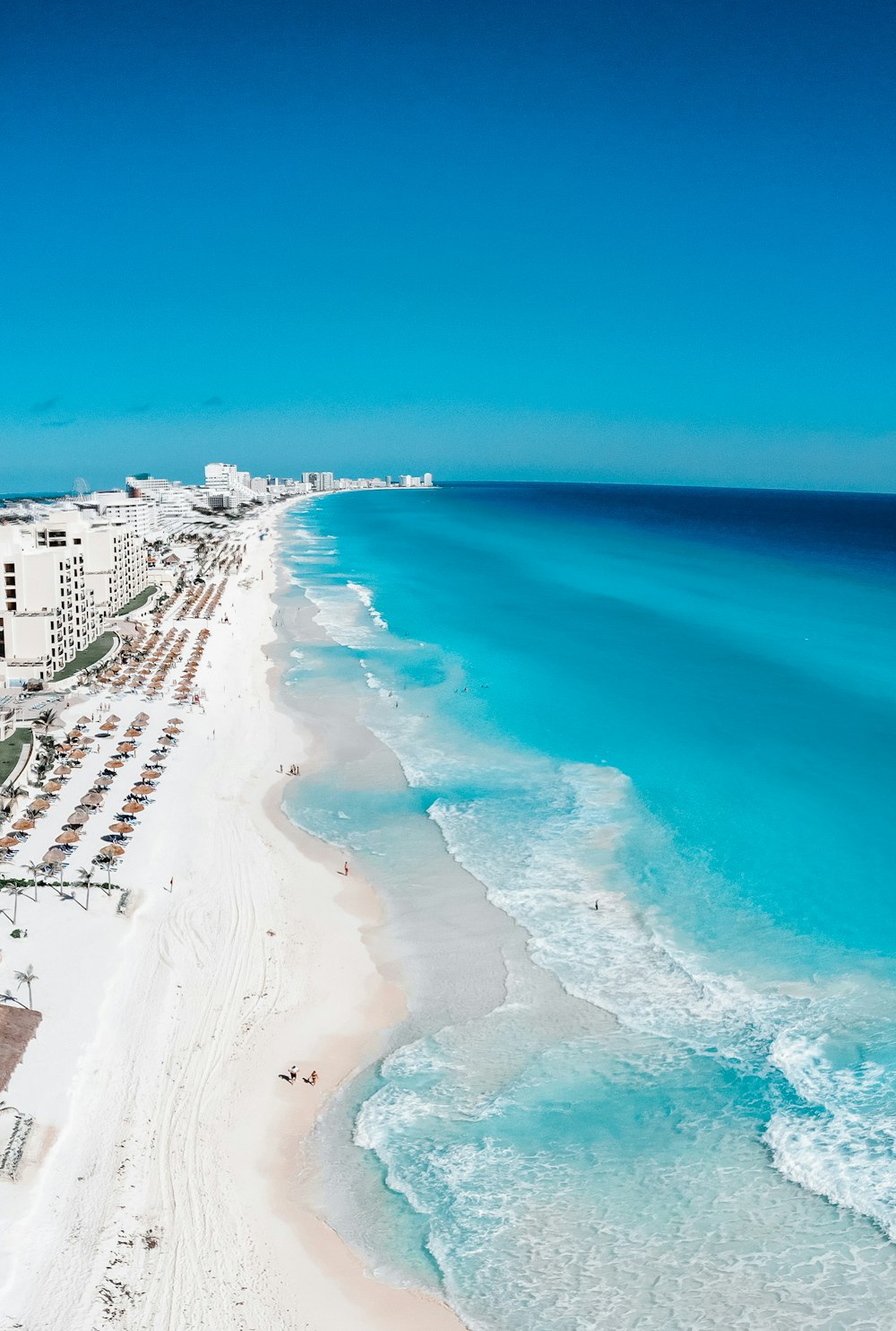 aerial view of city buildings near sea during daytime