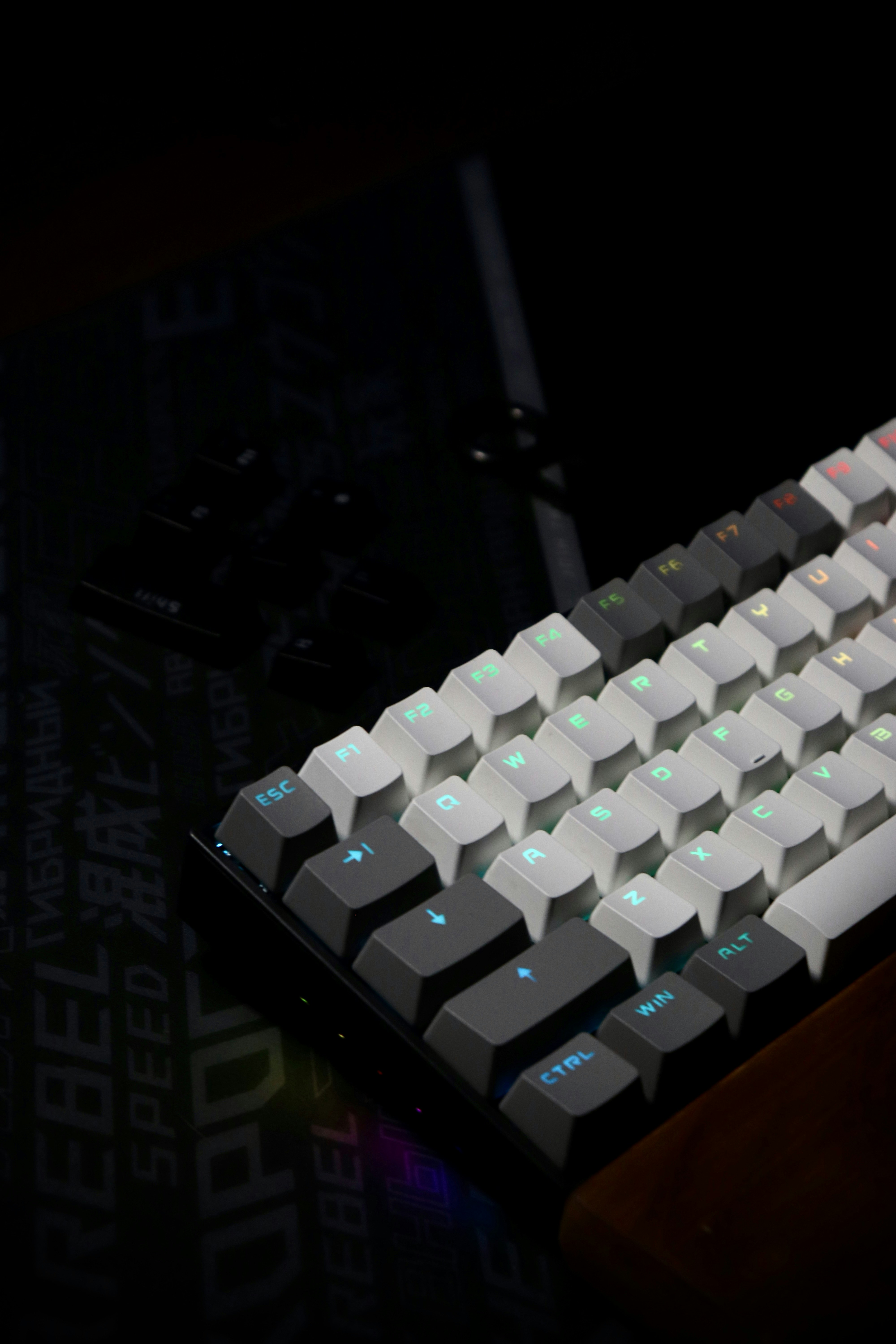 white and black computer keyboard