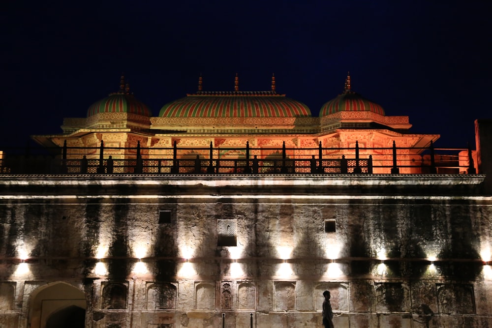 brown dome building during night time