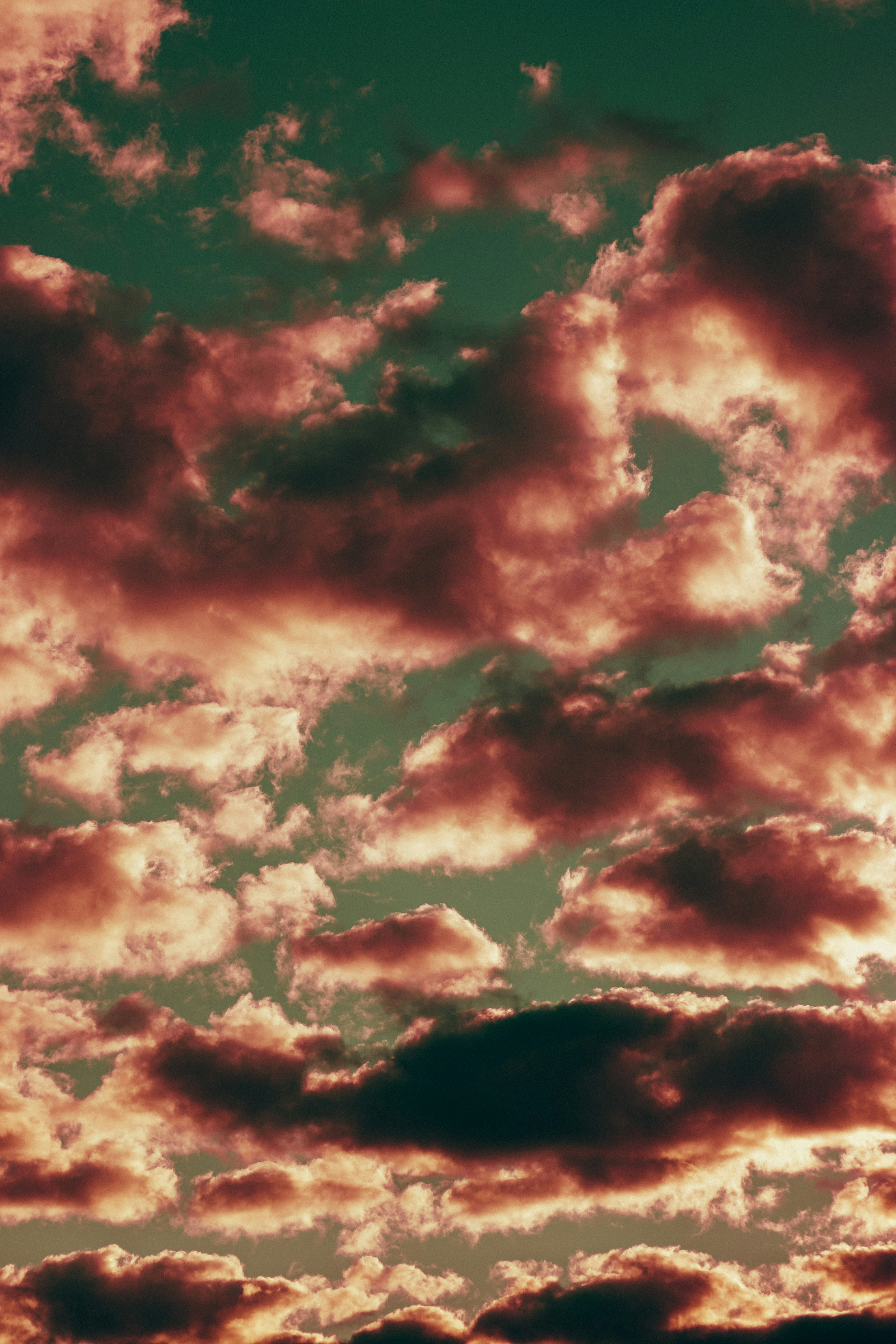 white clouds and blue sky