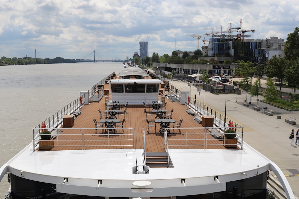 white and brown ship on sea during daytime